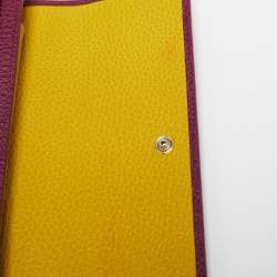 Pre Owned Gucci Burgundy Leather Swing Flap Continental Wallet