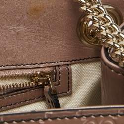 Pre Owned Gucci Old Rose Guccissima Patent Leather Large Emily Chain Shoulder Bag