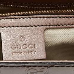 Pre Owned Gucci Old Rose Guccissima Patent Leather Large Emily Chain Shoulder Bag