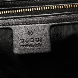 Pre Owned Gucci Black/Yellow Velvet and Fabric Tapestry Hysteria Hobo