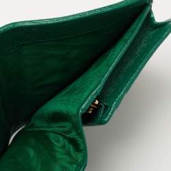 Pre Owned حافظة بطاقات غوتشي تورشون جي جي مارمونت جلد مبطنة نمط خطوط مائلة