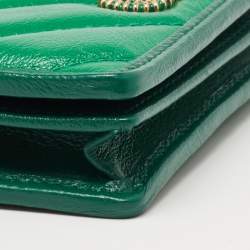 Pre Owned حافظة بطاقات غوتشي تورشون جي جي مارمونت جلد مبطنة نمط خطوط مائلة