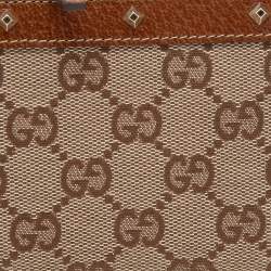 مملوكة مسبقًا محفظة غوتشي جلد و كانفاس جي جي بيج مرصعة