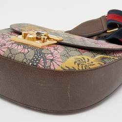 Gucci Multicolor GG Supreme Canvas Bengal Print Padlock Shoulder Bag
