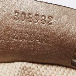 Pre Owned Gucci Light Gold Grained Leather Medium Soho Chain Tote