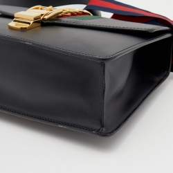 Pre Owned Gucci Black Leather Medium Sylvie Shoulder Bag