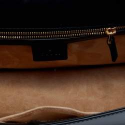 Pre Owned Gucci Black Leather Medium Sylvie Shoulder Bag