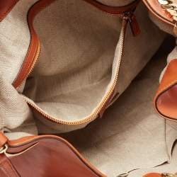 مملوكة مسبقًا Gucci Burnt Orange Leather Large Gucci 1970 GCC Exclusive 28/50 Shoulder Bag