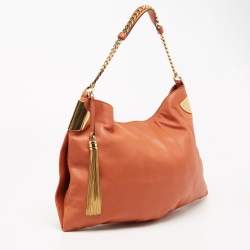 مملوكة مسبقًا Gucci Burnt Orange Leather Large Gucci 1970 GCC Exclusive 28/50 Shoulder Bag