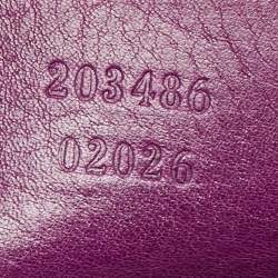 مملوكة مسبقًا حقيبة هوبو غوتشي هيستريا جلد بنفسجي لامع