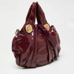 مملوكة مسبقًا حقيبة هوبو غوتشي هيستريا جلد  بنفسجي لامع