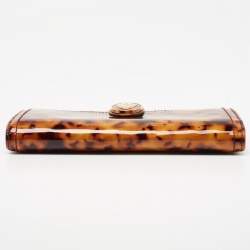 مملوكة مسبقًا Gucci Brown Animal Print  Patent Leather Hysteria Wallet