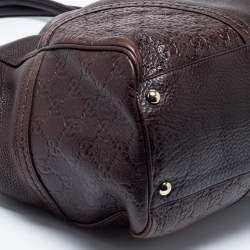 مملوكة مسبقًا Gucci Dark Brown Guccissima Leather Large Signoria Tote