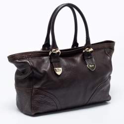 مملوكة مسبقًا Gucci Dark Brown Guccissima Leather Large Signoria Tote