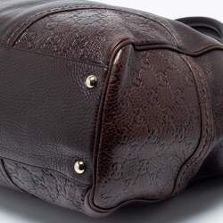 مملوكة مسبقًا Gucci Dark Brown Guccissima Leather Large Signoria Tote