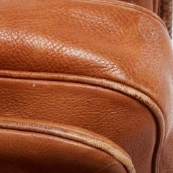 Pre Owned Gucci Brown/Beige GG Canvas and Leather Medium Marrakech Shoulder Bag