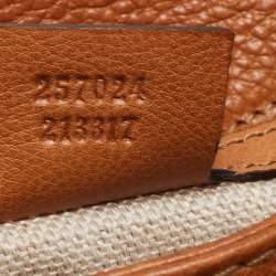 Pre Owned Gucci Brown/Beige GG Canvas and Leather Medium Marrakech Shoulder Bag