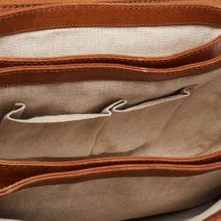 Pre Owned Gucci Brown/Beige GG Canvas and Leather Medium Marrakech Shoulder Bag