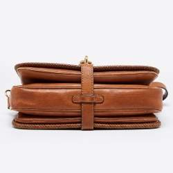 Pre Owned Gucci Brown/Beige GG Canvas and Leather Medium Marrakech Shoulder Bag