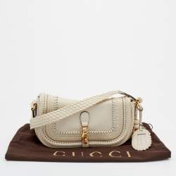 Pre Owned حقيبة كتف غوتشي ماراكيش جلد كريمي 