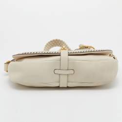 Pre Owned حقيبة كتف غوتشي ماراكيش جلد كريمي 