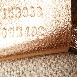 مملوكة مسبقًا Gucci  Metallic Gold Python Leather Positano Scarf Tote