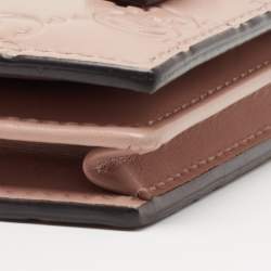 مملوكة مسبقًا Gucci Dusty Pink Guccissima Leather Bow Card Case