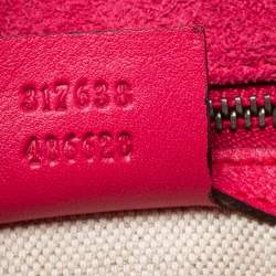 مملوكة مسبقًا حقيبة كلتش غوتشي هورسبيت جلد لامعة فوشيا 