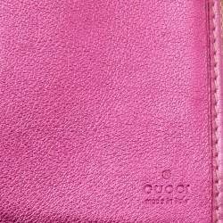 Gucci Beige/Pink GG Canvas and Leather Britt Continental Wallet