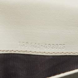 Pre Owned Gucci Off White Guccissima Leather Wave Continental Wallet