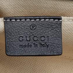 Pre Owned Gucci Black Guccissima Leather Mini Emily Chain Shoulder Bag