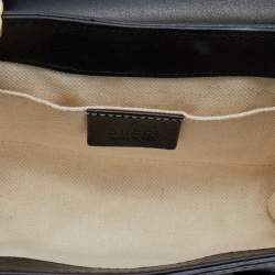 Pre Owned Gucci Black Guccissima Leather Mini Emily Chain Shoulder Bag