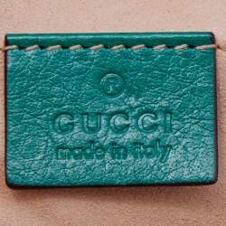 Pre Owned Gucci Green Leather Small Rebelle Shoulder Bag