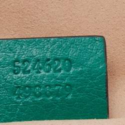 Pre Owned Gucci Green Leather Small Rebelle Shoulder Bag