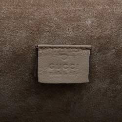 Pre Owned Gucci Beige GG Supreme Canvas and Suede Medium Embroidered Butterfly/Flowers Dionysus Shoulder Bag