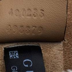 Pre Owned Gucci Beige GG Supreme Canvas and Suede Medium Embroidered Butterfly/Flowers Dionysus Shoulder Bag