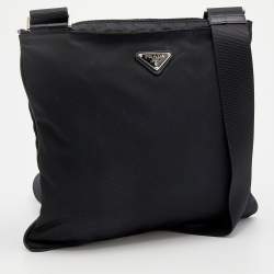 Prada Black Tessuto Nylon Messenger Bag