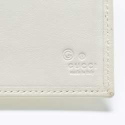 Gucci Yellow/White GG Canvas and Leather Continental Wallet
