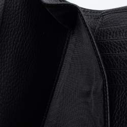 Pre Owned Gucci Fuchsia/Black Crystal GG Canvas and Leather Trifold Wallet