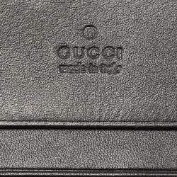 Pre Owned  حافظة بطاقات غوتشي GG مارمونت جلد ماتيلاس أسود