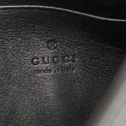 مملوكة مسبقًا محفظة غوتشي جلد أسود مرصع بسلسلة