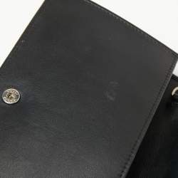 مملوكة مسبقًا محفظة غوتشي جلد أسود مرصع بسلسلة