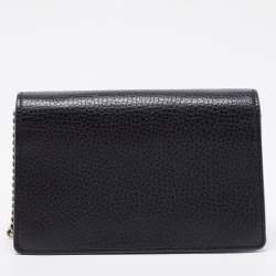 مملوكة مسبقًا Gucci Black Leather Dionysus Super Mini Chain Shoulder Bag