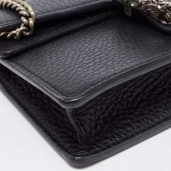 مملوكة مسبقًا Gucci Black Leather Dionysus Super Mini Chain Shoulder Bag