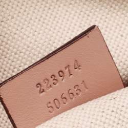 Pre Owned Gucci Beige Diamante Canvas And Leather Medium Sukey Satchel