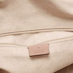 Pre Owned Gucci Beige Diamante Canvas And Leather Medium Sukey Satchel