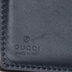 Pre Owned محفظة غوتشي فرينش جلد وكانفاس جي جي سوبريم أحمر/أزرق