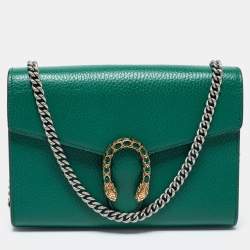 Gucci Green Leather Dionysus Wallet on Chain (WOC) QFB1JL1LGB001