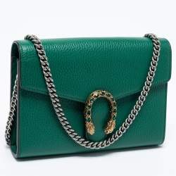 مملوكة مسبقًا Gucci Green Leather Dionysus Wallet On Chain