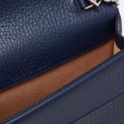 Pre Owned Gucci Navy Blue Leather Dionysus Super Mini Wallet on Chain